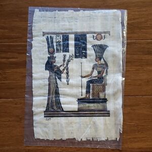 Genuine Egyptian Papyrus Art 1990s Souvenir NWOT